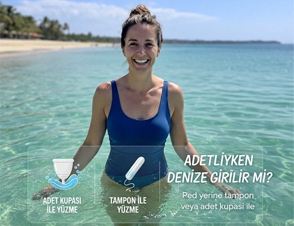 Adetliyken denize girilir mi: tampon ve adet kupası ile yüzme