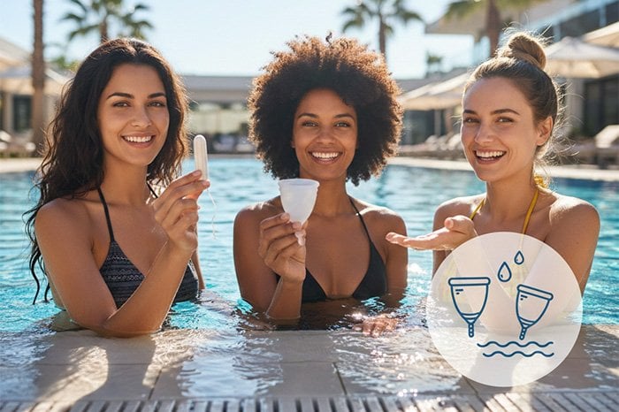 Adetliyken havuza girilir mi: regl döneminde yüzmek için tampon ve adet kupası kullanımı