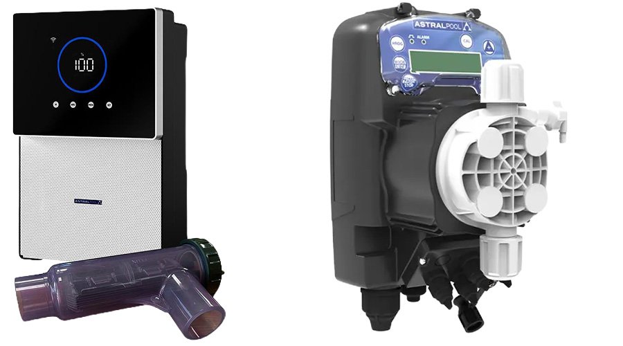 Astral Fluidra tuz klorlama ve pH/ORP dozaj sistemi: otomatik dezenfeksiyon ve su kimyası kontrol ünitesi