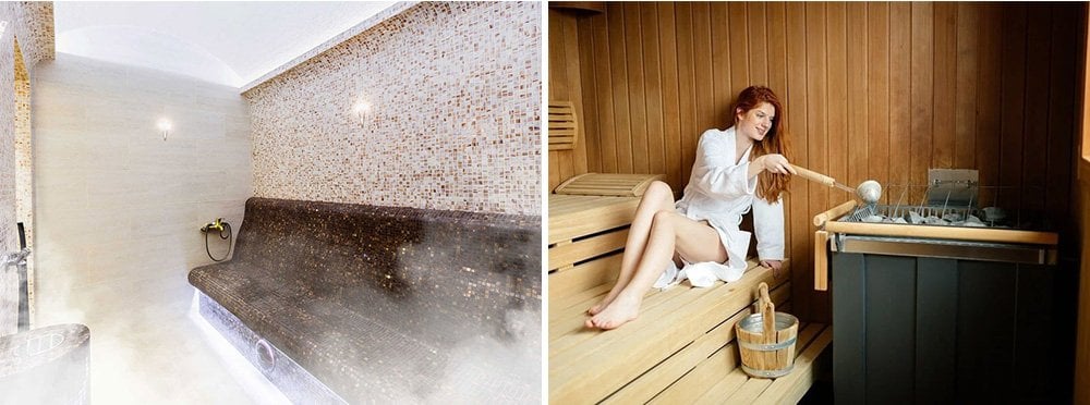 buhar odası ile sauna arasındaki farklar, nemli buhar ortamı ve kuru ısı karşılaştırması