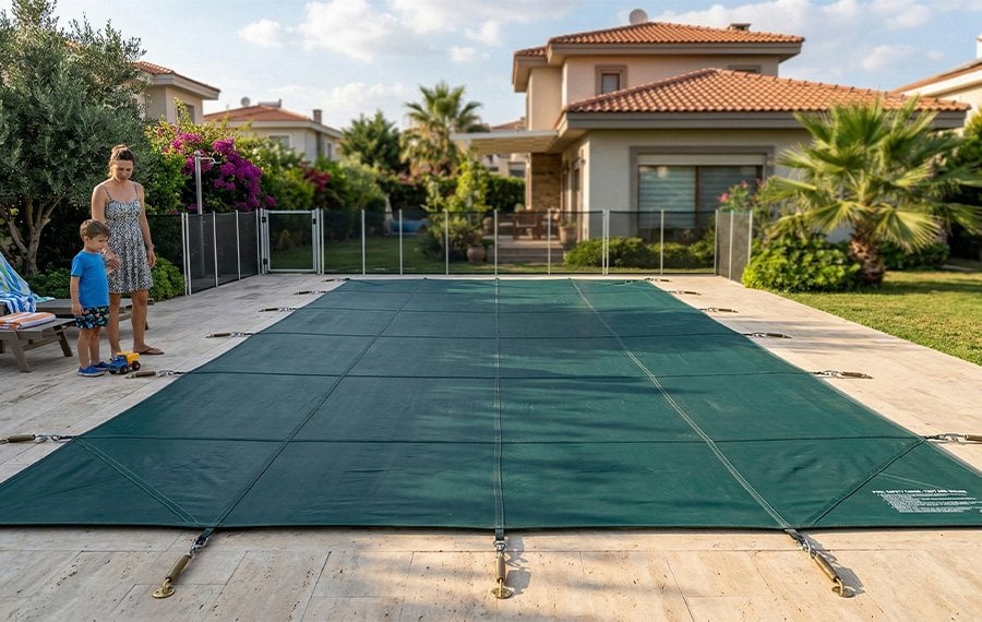 Çocuk güvenliği için güvenlik tipi havuz örtüsü