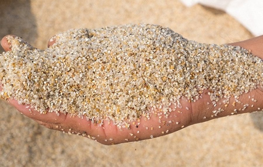 Havuz filtresi için kullanılan silis kumun tane yapısı