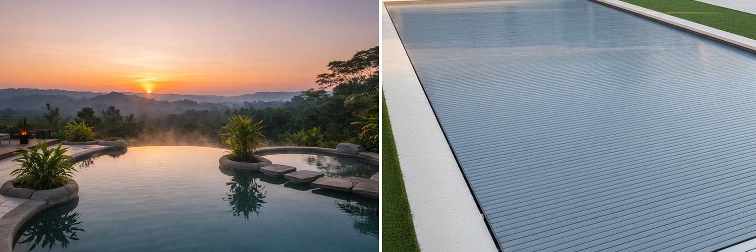 Örtüsüz açık havuzda buharlaşma kaynaklı ısı kaybı ile otomatik havuz örtüsü kullanımının ısı kaybını azaltma etkisinin karşılaştırması