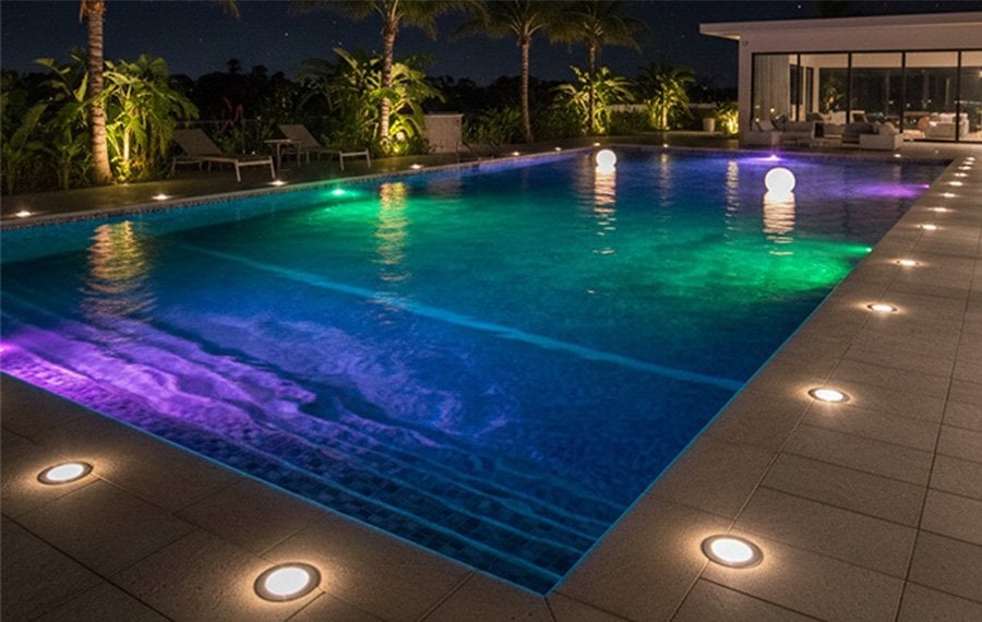 rgb-led-havuz-projektoru-ve-peyzaj-aydinlatmasi-gece-havuz-gorunumu