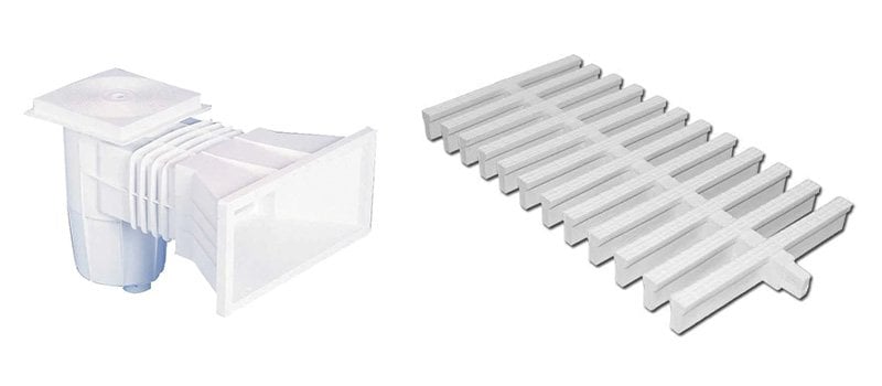 Taşmalı havuz savak kanalı ve savak ızgarası ile skimmer sisteminin yüzey toplama mantığı.