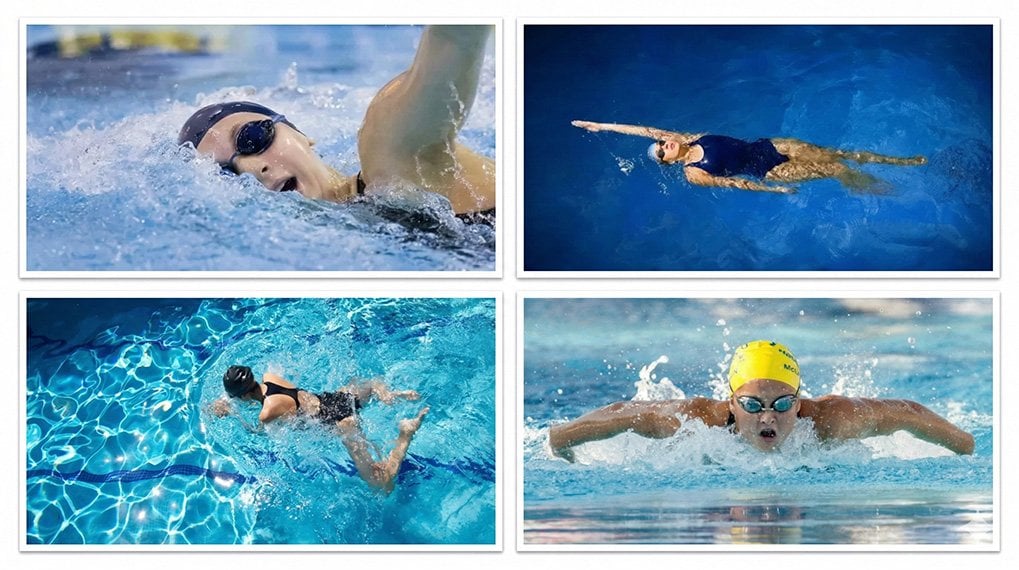 Yüzme stilleri: serbest, sırtüstü, kurbağalama, kelebek