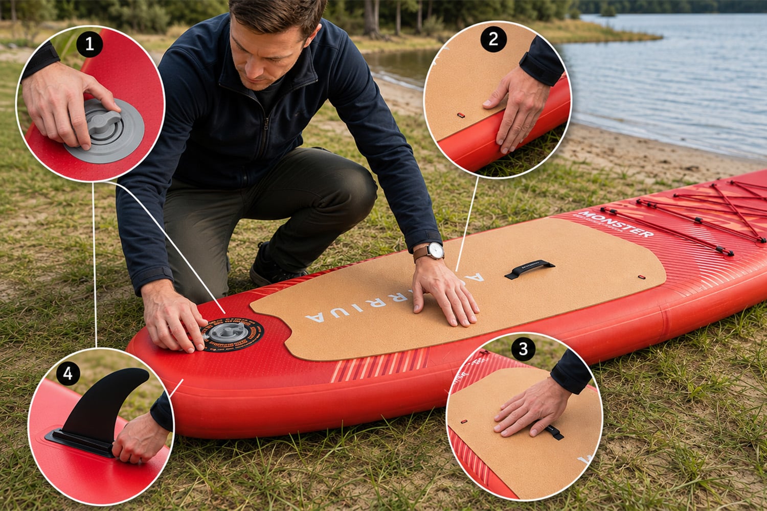 SUP board kullanım öncesi hava kaçağı kontrolü