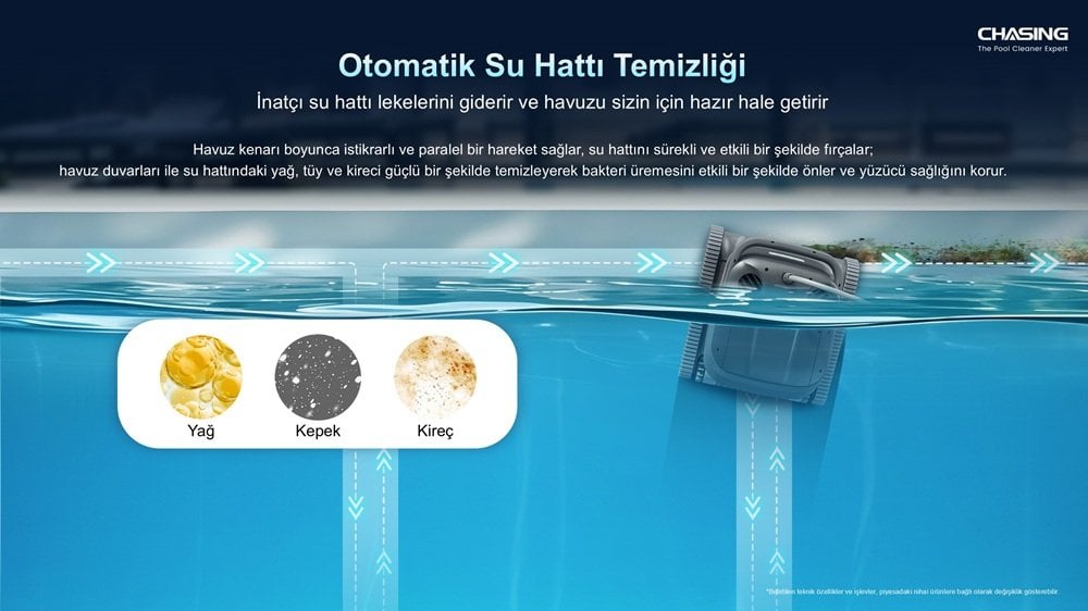 Chasing DT100 profesyonel havuz robotu tam görünüm