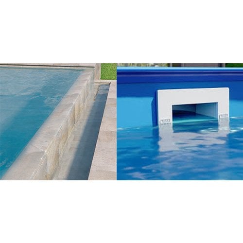 Skimmerli havuz ve taşma kanallı havuz karşılaştırması (temsili)