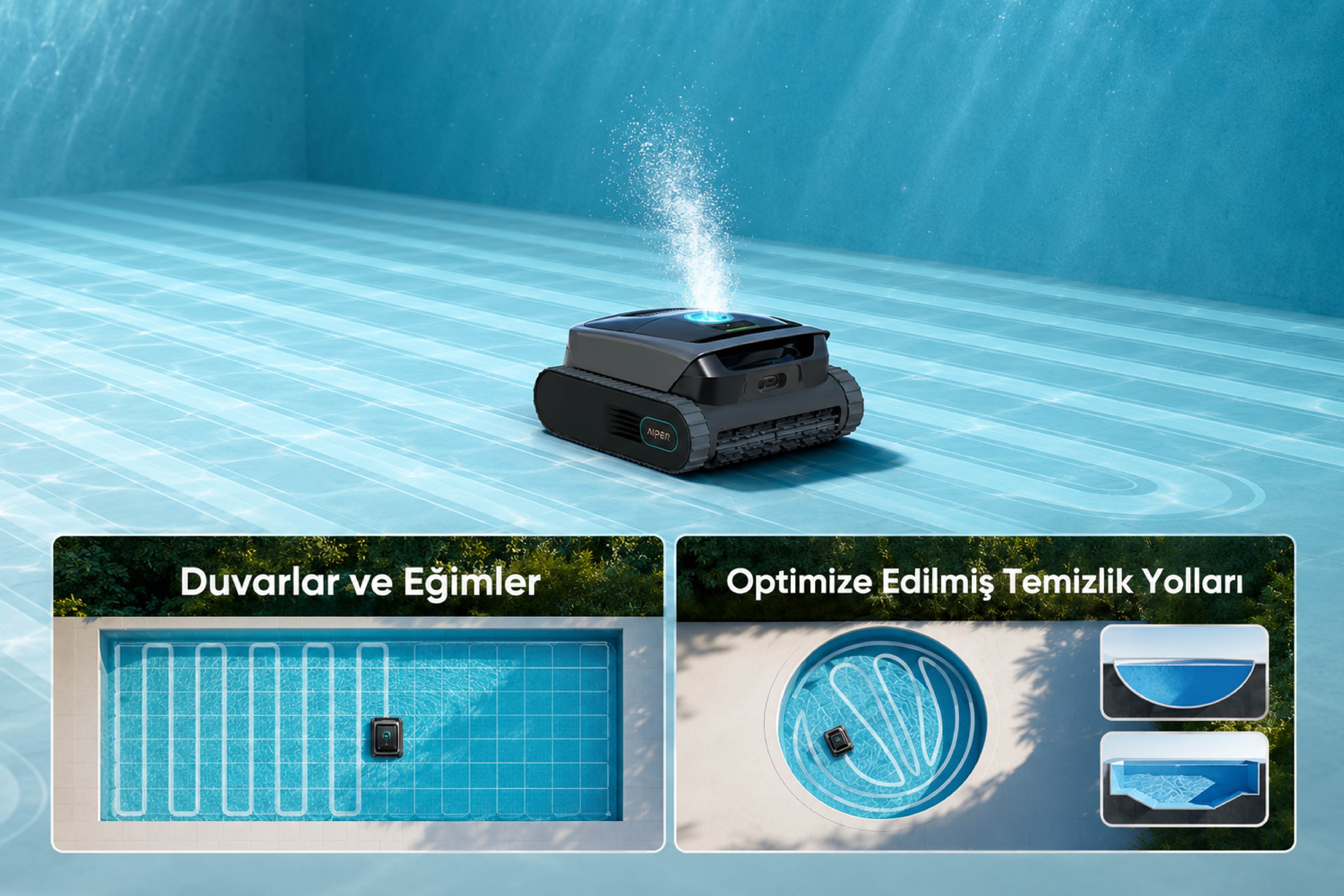 Aiper Scuba S3 optimize edilmiş temizlik rotaları