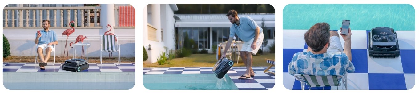 Aiper Scuba X1 uygulama kontrollü kablosuz kullanım