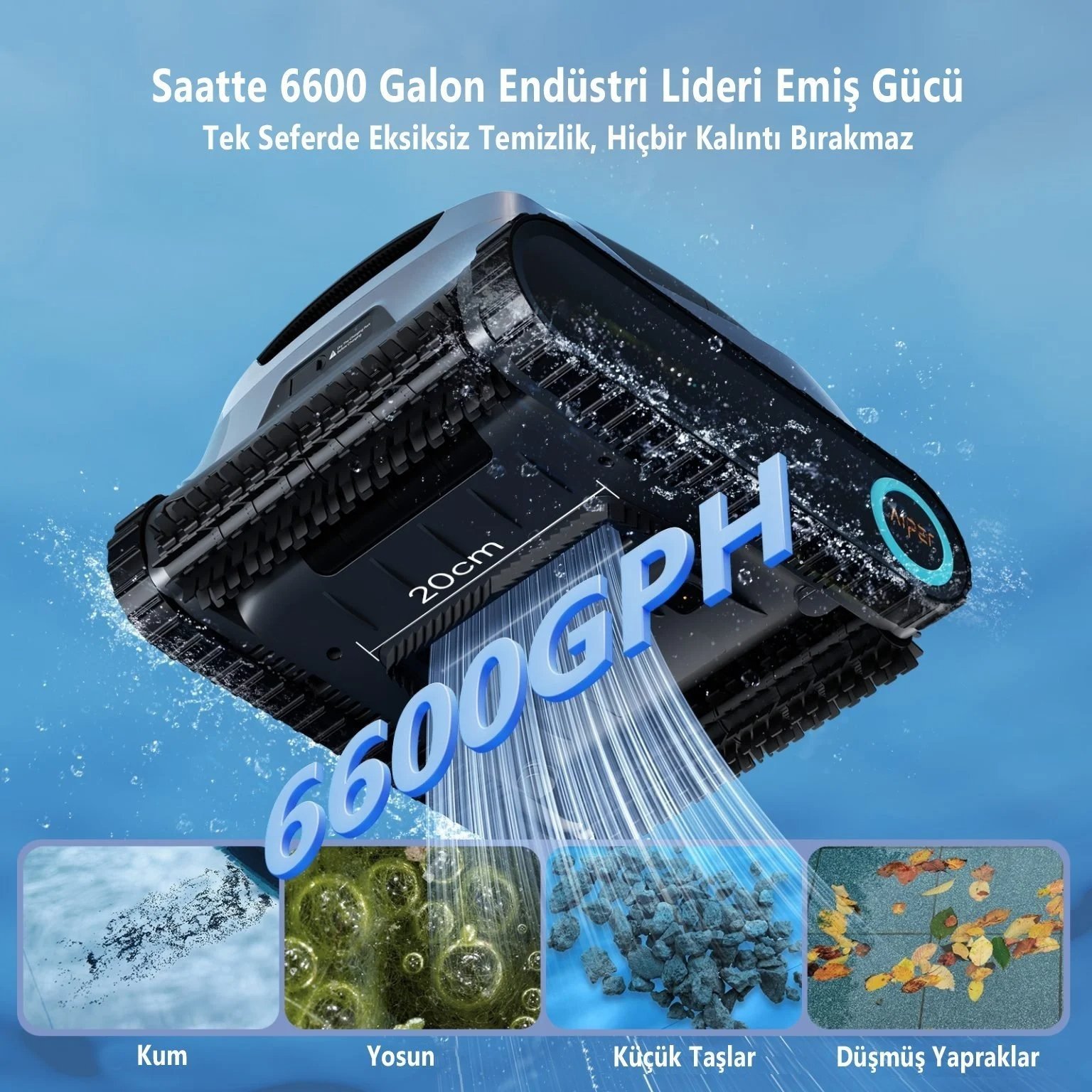 Aiper Scuba X1 kablosuz havuz temizleme robotu ürün görseli
