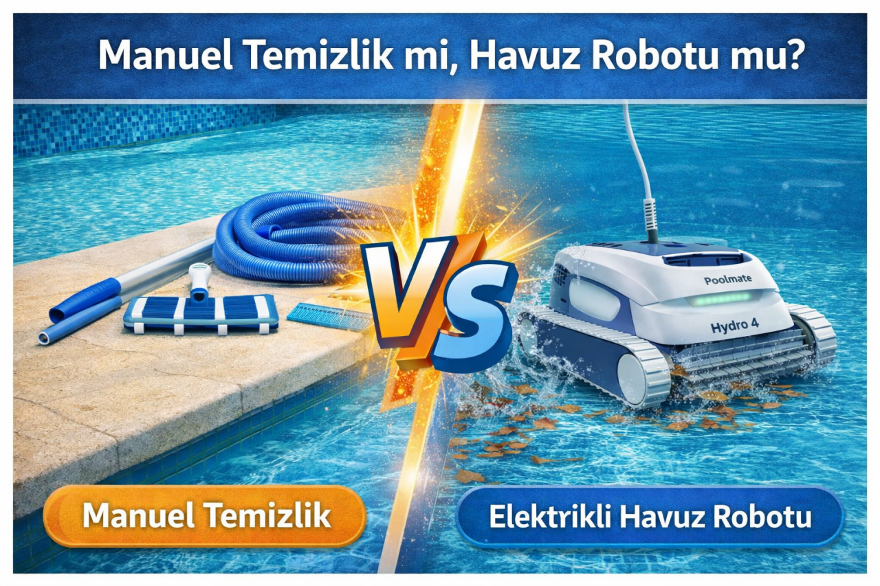 Havuz Temizlik Ekipmanları Karşılaştırması: Manuel Temizlik Seti mi, Havuz Robotu mu?