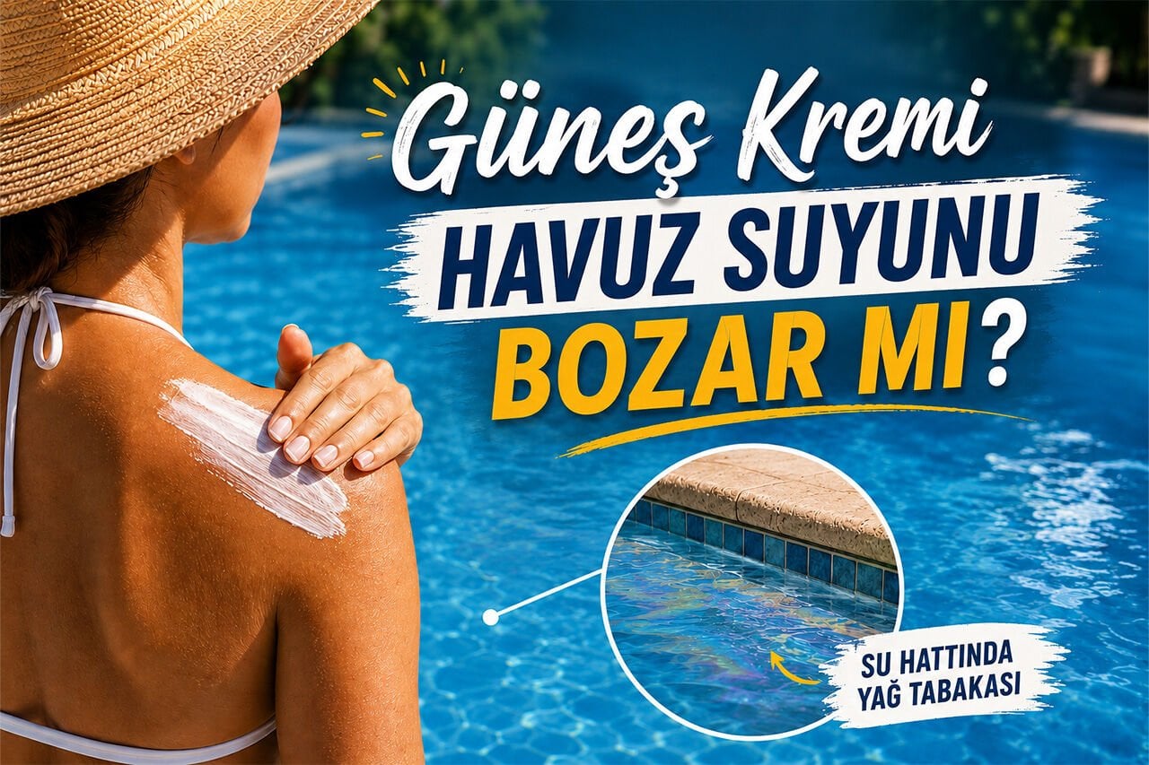 Havuzda Güneş Kremi ve Yağ Birikimi Nasıl Temizlenir?