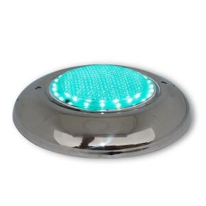 Krom Sıva Üstü Havuz Lambası 48 Watt Turkuaz Işık