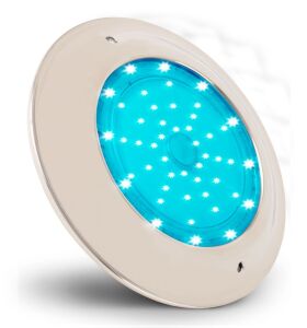 Sıva Üstü Krom Paslanmaz Havuz Lambası 35 Watt Turkuaz Işık