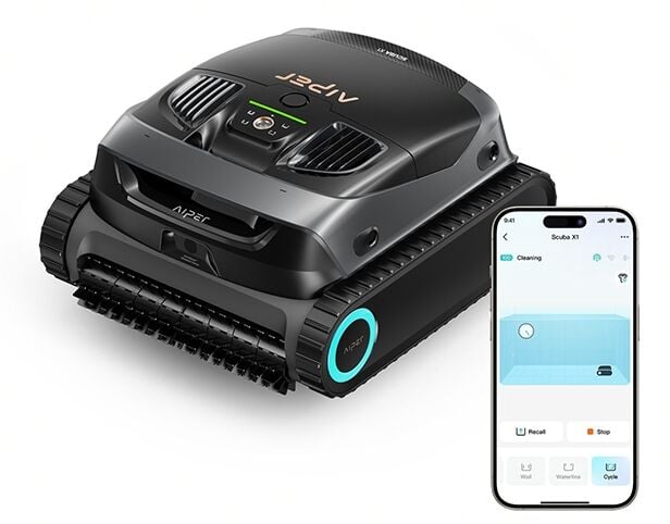 Aiper Scuba X1 kablosuz havuz robotu yüksek debi mimarisi