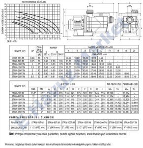 Strn-200T 2 Hp 380 Volt Havuz Pompa