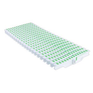 19.5 cm Efes Nokta Havuz Izgarası 1 mt Yeşil Renk Noktalı