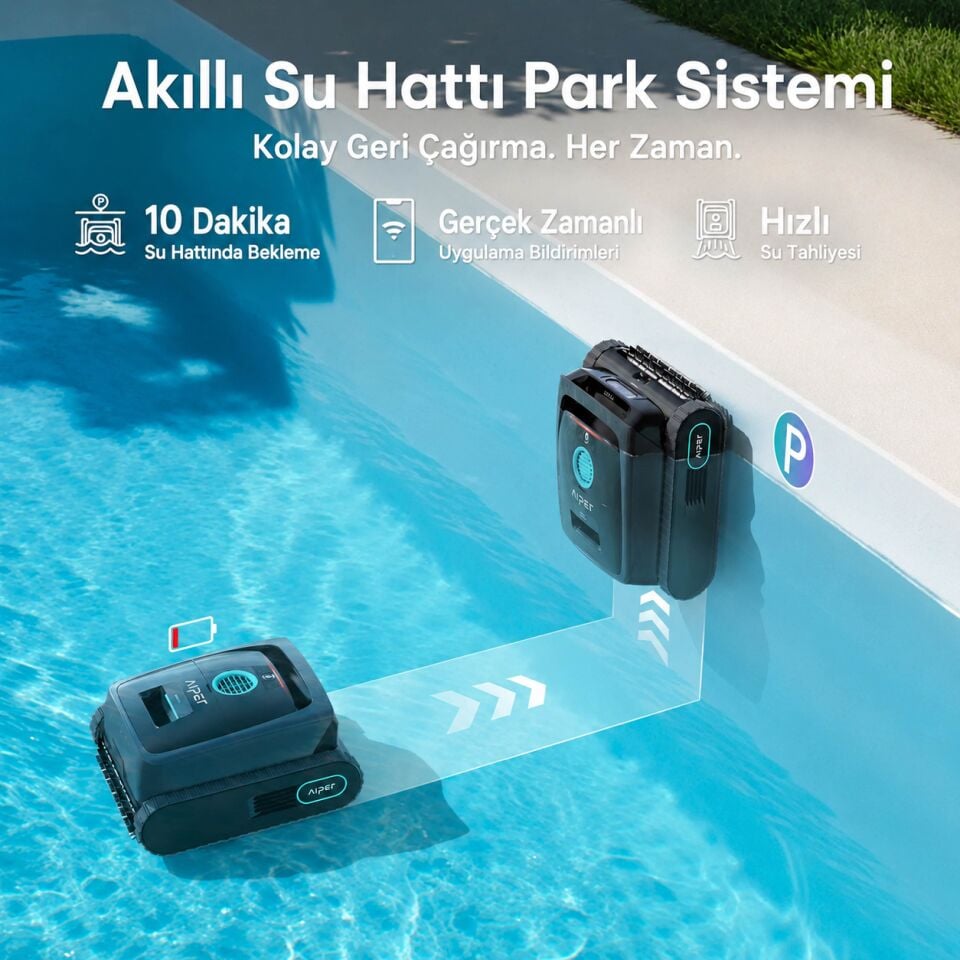 Aiper Scuba V3 Kablosuz Yapay Zeka Destekli Havuz Robotu