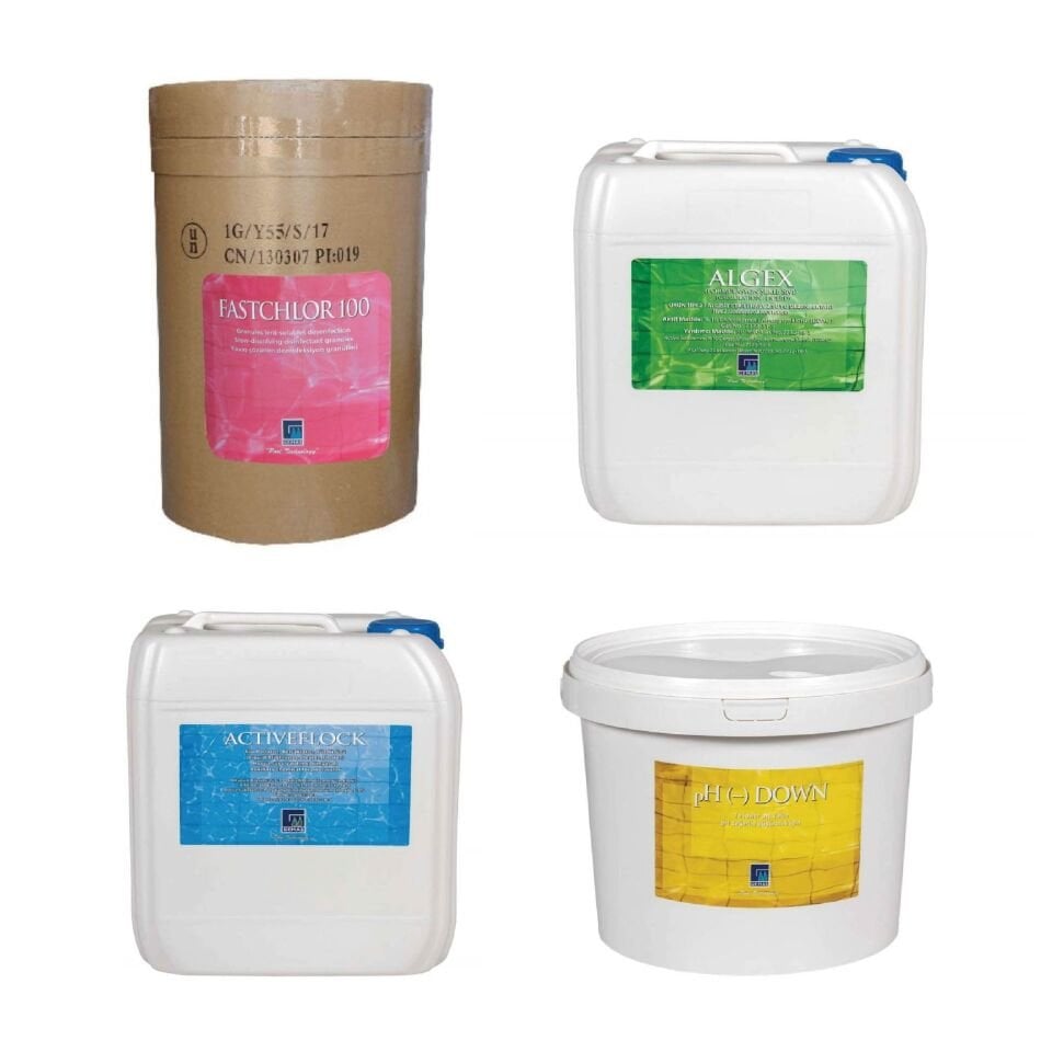 Gemaş 90'lık Toz klorlu Havuz Kimyasalları Paketi