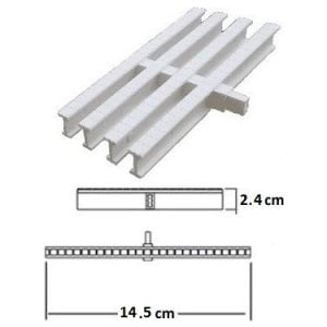 Gemaş Klasik Desen Tek Geçme Havuz Taşma Izgarası 15 CM