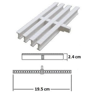 Gemaş Klasik Desen Tek Geçme Havuz Taşma Izgarası 20 CM