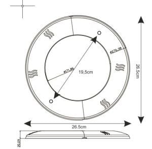 36 watt Sıva Üstü Havuz Lambası Mavi Işık