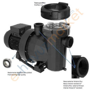 Astral Havuz Pompası Victoria Plus Silent 380 volt 1 HP Trifaze 380 Volt
