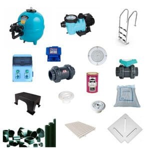 Gemaş 60 m3-80 m3 Taşma kanallı Havuz Yapım Malzemeleri Mekanik Set
